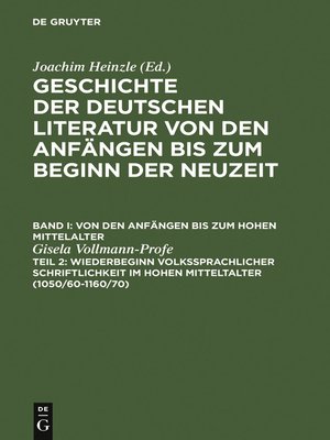 cover image of Wiederbeginn volkssprachiger Schriftlichkeit im hohen Mittelalter